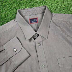 UNTUCKit Wrinkle Free Shirt Men's Size XL Solid Gray Slim Fit Long Sleeve Dress
